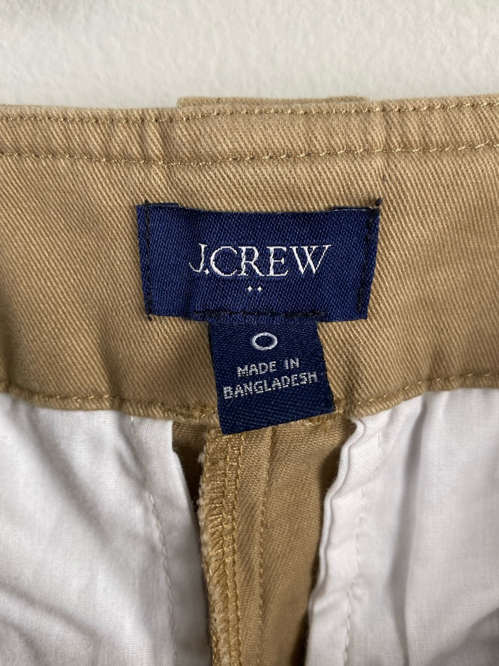 J. Crew Factory Twill Wide Leg Tie Waist Chino Pant | Camel - Picture 13 of 15